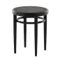 Preview: Thonet 214 RH Hocker mit Dark Melange Geflecht und Gestell aus Buche schwarz gebeizt