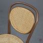 Preview: Thonet 215 R Bugholz Stuhl Nussbaum Braun mit neuem Wiener Geflecht gerbaucht
