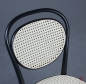 Preview: Thonet 215 R Bugholzstuhl Schwarz mit Wiener Geflecht + Stützgewebe gebraucht