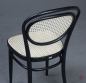 Preview: Thonet 215 R Bugholzstuhl Schwarz mit Wiener Geflecht + Stützgewebe gebraucht
