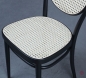 Preview: Thonet 215 R Bugholzstuhl Schwarz mit Wiener Geflecht + Stützgewebe gebraucht