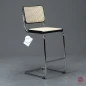 Preview: Thonet S32 VH Barhocker in Schwarz mit Wiener Geflecht