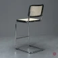 Preview: Thonet S32 VH Barhocker in Schwarz mit Wiener Geflecht