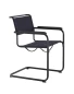 Preview: Thonet S34V Stoff Cento deep Gestell schwarz lackiert