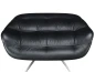 Preview: Thonet 808 H Hocker von oben Leder Schwarz + Soul Stoff Schwarz Preview: Thonet 808 H Hocker von oben Leder Schwarz + Soul Stoff Schwarz