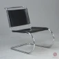 Preview: Thonet MR Lounge Sessel Leder Schwarz Mies van der Rohe gebraucht