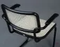 Preview: Thonet S64 V Freischwinger mit schwarzem Gestell und Wiener Geflecht gebraucht