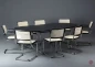 Preview: Thonet S1051 Esstisch in Schwarz 110 - 230 cm ausziehbar gebraucht