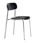 Preview: Thonet S243 Stahlrohrstuhl in Schwarz TP29 Gestell verchromt