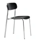 Preview: Thonet S243 Stahlrohrstuhl in Schwarz TP29 Gestell verchromt