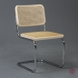 Preview: Thonet S32 Freischwinger Buche aufgehellt mit Wiener Geflecht gebraucht