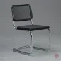 Preview: Thonet S32 N Freischwinger in Schwarz mit Netzgewebe Preview: Thonet S32 N Freischwinger in Schwarz mit Netzgewebe