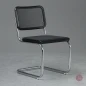 Preview: Thonet S32 N Freischwinger in Schwarz mit Netzgewebe Preview: Thonet S32 N Freischwinger in Schwarz mit Netzgewebe