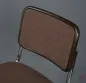 Preview: Thonet S32 P Freischwinger Braun mit braunem Stoff Bezug gebraucht