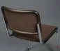 Preview: Thonet S32 P Freischwinger Braun mit braunem Stoff Bezug gebraucht