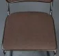 Preview: Thonet S32 P Freischwinger Braun mit braunem Stoff Bezug gebraucht