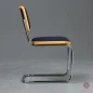 Preview: Thonet S23 P Freischwinger mit Stoff Polster Blau