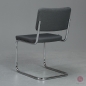 Preview: Thonet S32 PV Freischwinger Anthrazit Stoff Vollpolster gebraucht
