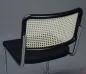 Preview: Thonet S32 SPV Freischwinger Schwarz mit Sitzpolster und Geflecht Rückenlehne gebraucht