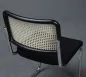 Preview: Thonet S32 SPV Freischwinger Schwarz mit Sitzpolster und Geflecht Rückenlehne gebraucht