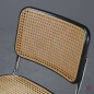 Preview: Thonet S32 Freischwinger Schwarz mit patiniertem Geflecht gebraucht