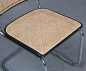 Preview: Thonet S32 V Freischwinger Schwarz mit Wiener Geflecht + Stützgewebe gebraucht