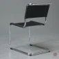 Preview: Thonet S33 Freischwinger mit erneuertem schwarzen Leder Rückansicht Preview: Thonet S33 Freischwinger mit erneuertem schwarzen Leder Rückansicht