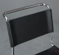 Preview: Thonet S33 Freischwinger mit erneuertem schwarzen Leder Rückenlehne Front Rechts Preview: Thonet S33 Freischwinger mit erneuertem schwarzen Leder Rückenlehne Front Rechts