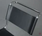 Preview: Thonet S33 Freischwinger mit erneuertem schwarzen Leder Front Links Preview: Thonet S33 Freischwinger mit erneuertem schwarzen Leder Front Links