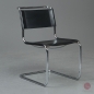 Preview: Thonet S33 Freischwinger Leder Schwarz gebraucht