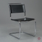Preview: Thonet S33 Freischwinger Leder Schwarz gebraucht