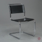 Preview: Thonet S33 Freischwinger Leder Schwarz gebraucht