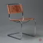 Preview: Thonet S33 Pure Materials Freischwinger mit erneuertem Büffelleder