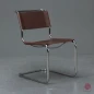 Preview: Thonet S33 Leder Braun Bauhaus Freischwinger gebraucht Preview: Thonet S33 Leder Braun Bauhaus Freischwinger gebraucht