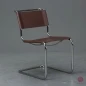 Preview: Thonet S33 Leder Braun Bauhaus Freischwinger gebraucht Preview: Thonet S33 Leder Braun Bauhaus Freischwinger gebraucht