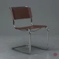 Preview: Thonet S33 Leder Braun Bauhaus Freischwinger gebraucht Preview: Thonet S33 Leder Braun Bauhaus Freischwinger gebraucht