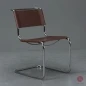 Preview: Thonet S33 Leder Braun Bauhaus Freischwinger gebraucht Preview: Thonet S33 Leder Braun Bauhaus Freischwinger gebraucht