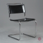 Preview: Thonet S33 Freischwinger Leder Schwarz gebraucht