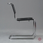 Preview: Thonet S33 Freischwinger Leder Schwarz gebraucht