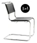 Preview: Thonet S33 Freischwinger Leder Bauhaus Freischwinger l 5+1 Aktion