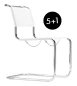Preview: Thonet S33 Netzgewebe weiß 5+1 Aktion Preview: Thonet S33 Netzgewebe weiß 5+1 Aktion