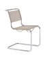 Preview: Thonet S33V Freischwinger Stoff in Cento angora Gestell in weiß