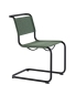 Preview: Thonet S33V Freischwinger Stoff in Cento malachit Gestell in schwarz