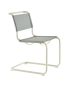 Preview: Thonet S33V Freischwinger Stoff in Cento ray Gestell in weiß