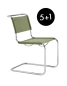 Preview: Thonet S 33 V Freischwinger mit Nobel Stoff 68303 und chrom Gestell l 5+1 Aktion
