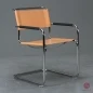 Preview: Thonet S34 Freischwinger mit neuem Kernleder in Beige Natur - gebraucht Preview: Thonet S34 Freischwinger mit neuem Kernleder in Beige Natur - gebraucht