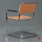 Preview: Thonet S34 Freischwinger mit neuem Kernleder in Beige Natur - gebraucht Preview: Thonet S34 Freischwinger mit neuem Kernleder in Beige Natur - gebraucht
