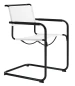 Preview: Thonet S34 Freischwinger Netzgewebe Weiß Elastomer Armauflagen Gestell Schwarz Vorderansicht Preview: Thonet S34 Freischwinger Netzgewebe Weiß Elastomer Armauflagen Gestell Schwarz Vorderansicht