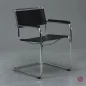 Preview: Thonet S34 Freischwinger mit neuem Kernleder in Schwarz Natur - gebraucht Preview: Thonet S34 Freischwinger mit neuem Kernleder in Schwarz Natur - gebraucht