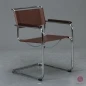 Preview: Thonet S34 Freischwinger mit neuem Kernleder in Schoko Braun - gebraucht Preview: Thonet S34 Freischwinger mit neuem Kernleder in Schoko Braun - gebraucht